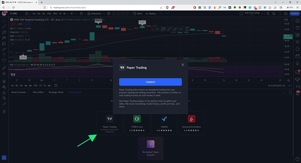 Tradingview Paper Trading Step 3