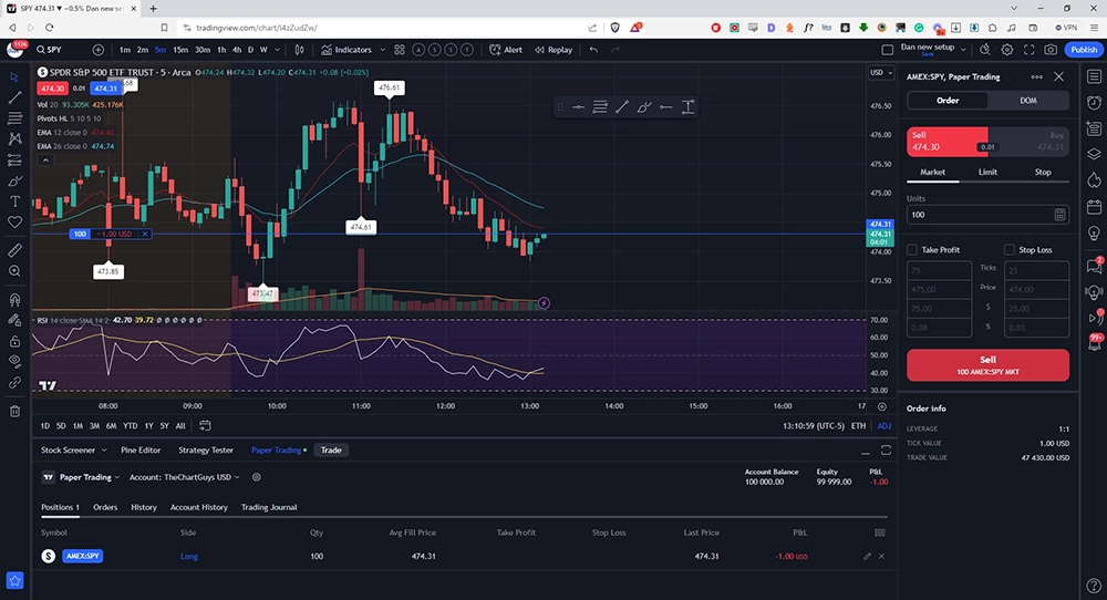 Tradingview Paper Trading Step 7