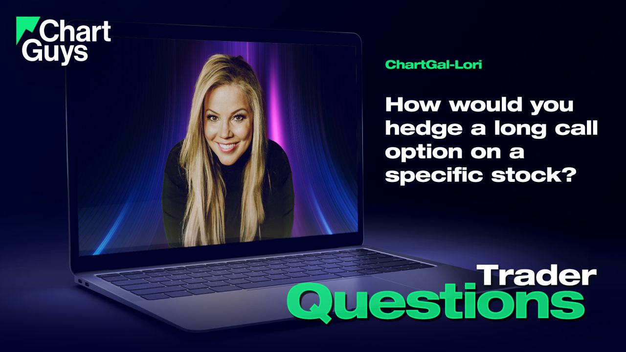 How would you hedge a long call option on a specific stock?